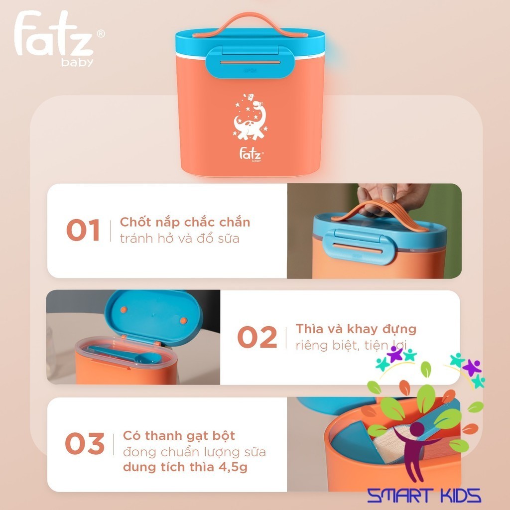 Hộp đựng Sữa Bột Cho Bé 600ml Fatz Baby FB8201SS