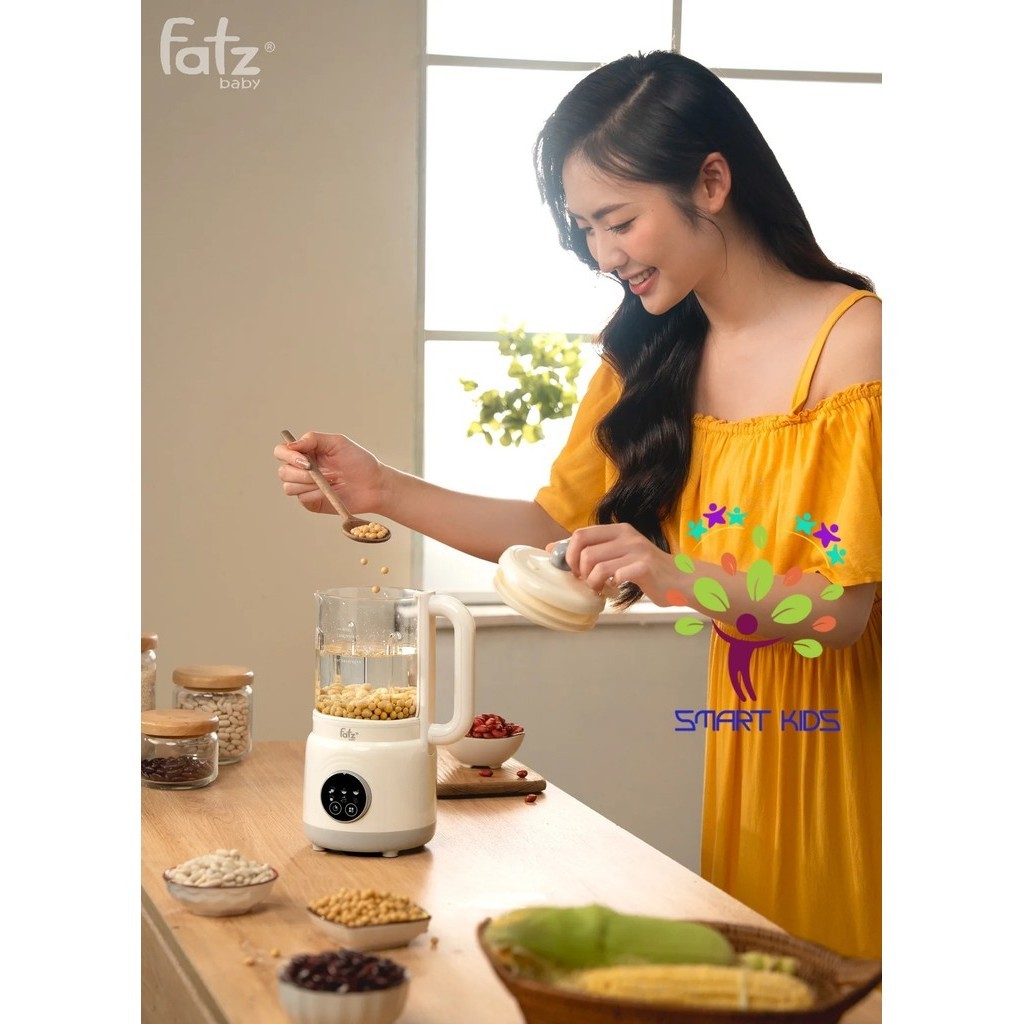 Máy Làm Sữa Hạt 7 Chức Năng Siêu Mịn, Cối Thuỷ Tinh Cao Cấp Fatz Baby Soy 1 FB8511HB