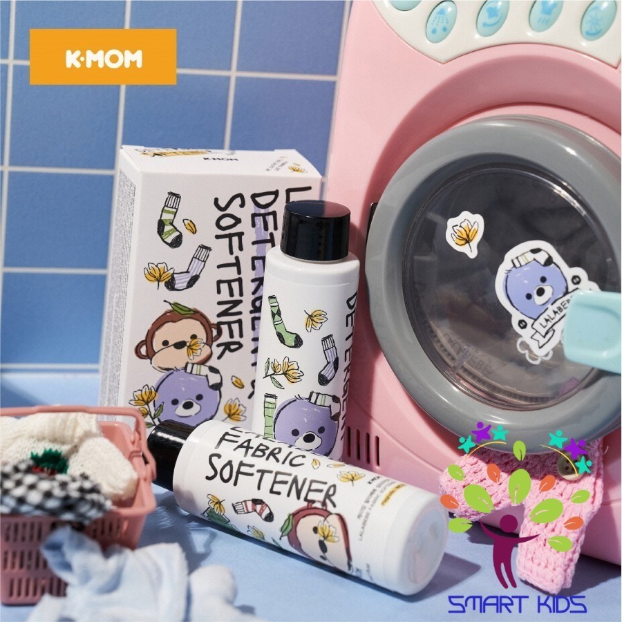 BỘ NƯỚC GIẶT VÀ XẢ DU LỊCH THUẦN CHAY LALABEBE K-MOM HÀN QUỐC HƯƠNG MỘC LAN CHAI 90ML