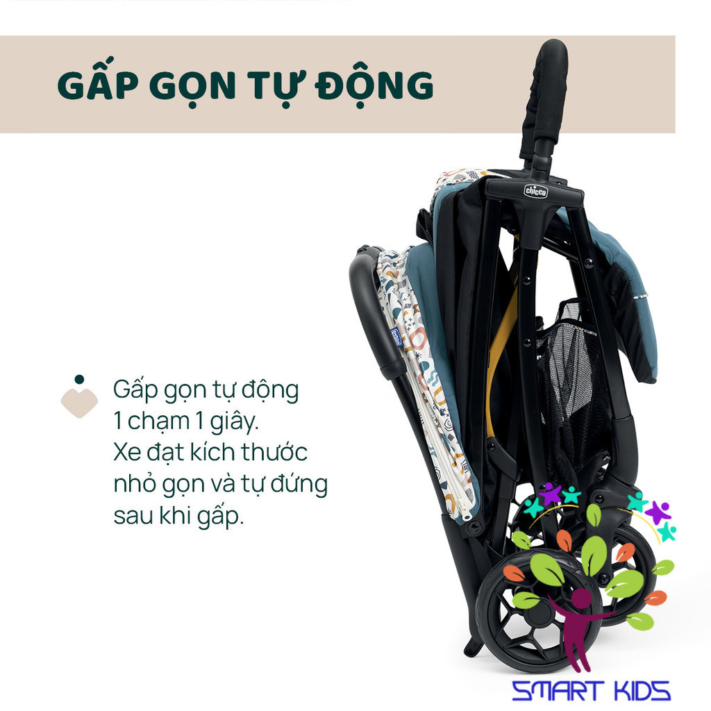 Xe đẩy gấp gọn Chicco Glee dành cho bé từ sơ sinh đến 22kg