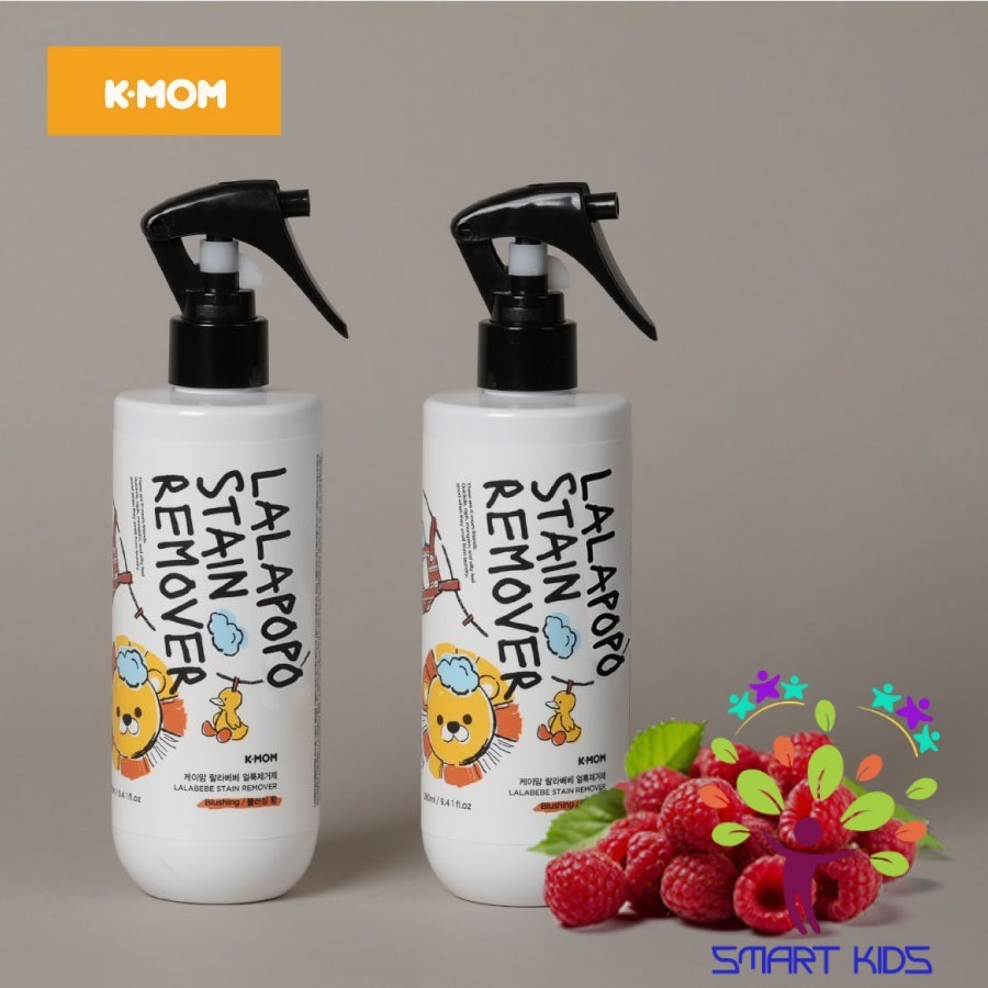 NƯỚC XỊT TẨY VẾT BẨN THUẦN CHAY LALAPOPO K-MOM HƯƠNG QUẢ MÂM XÔI 280ML