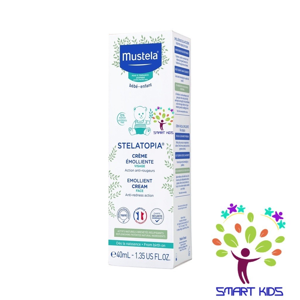 Kem Dưỡng Da Mặt Cho Trẻ Sơ Sinh & Em Bé Da Chàm Thể Tạng MUSTELA Stelatopia Emollient Cream 40ml