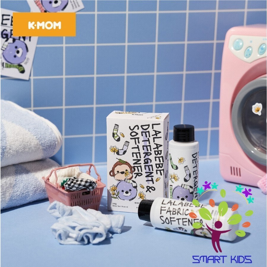 BỘ NƯỚC GIẶT VÀ XẢ DU LỊCH THUẦN CHAY LALABEBE K-MOM HÀN QUỐC HƯƠNG MỘC LAN CHAI 90ML