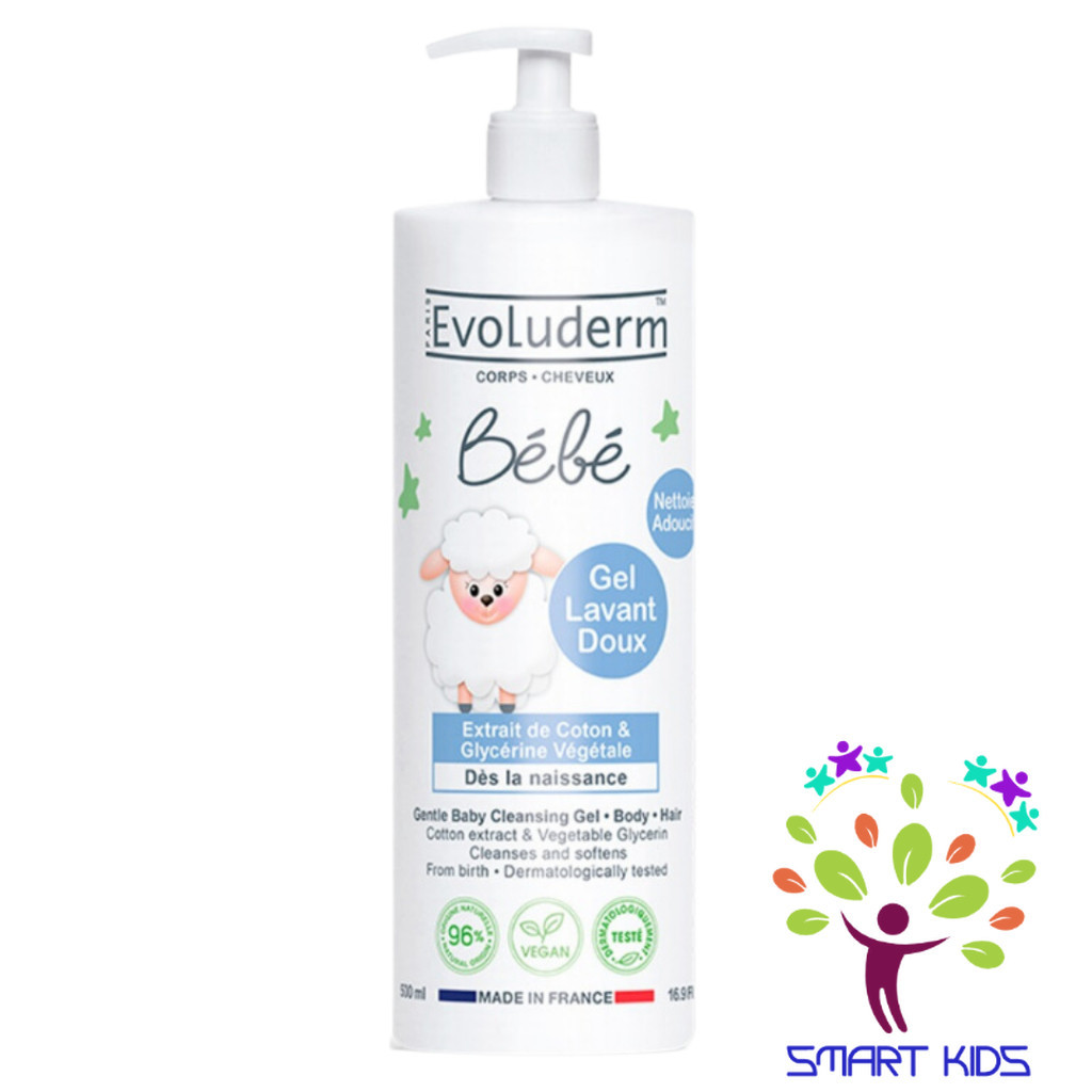 Sữa Tắm Gội Em Bé Evoluderm Bébé 500ml