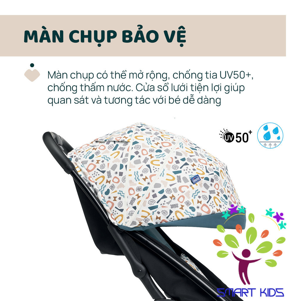Xe đẩy gấp gọn Chicco Glee dành cho bé từ sơ sinh đến 22kg