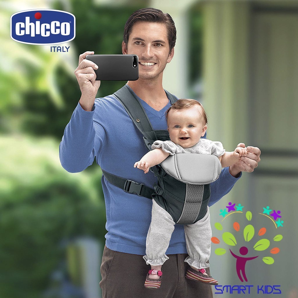Địu Chicco Ultrasoft  ghi trám/ghi silver