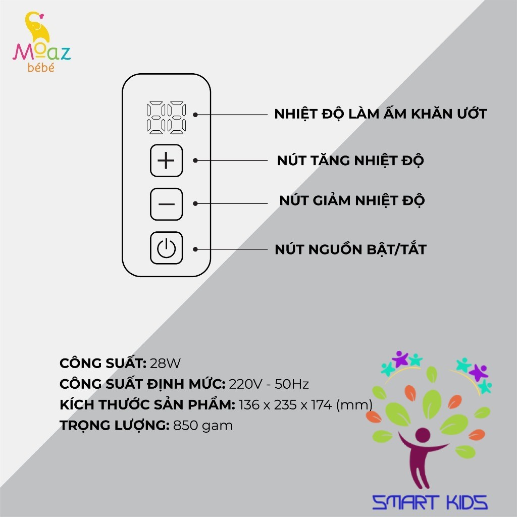 MÁY LÀM ẤM KHĂN ƯỚT MOAZ BÉBÉ MB-059 MB-008