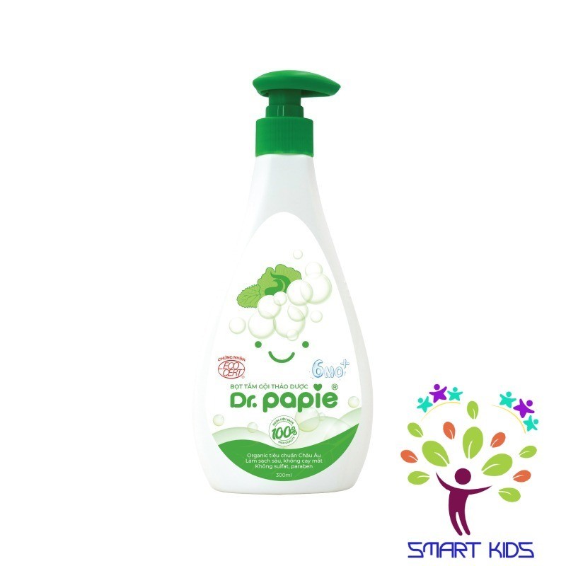 Bọt tắm gội thảo dược Dr.Papie 6MO+