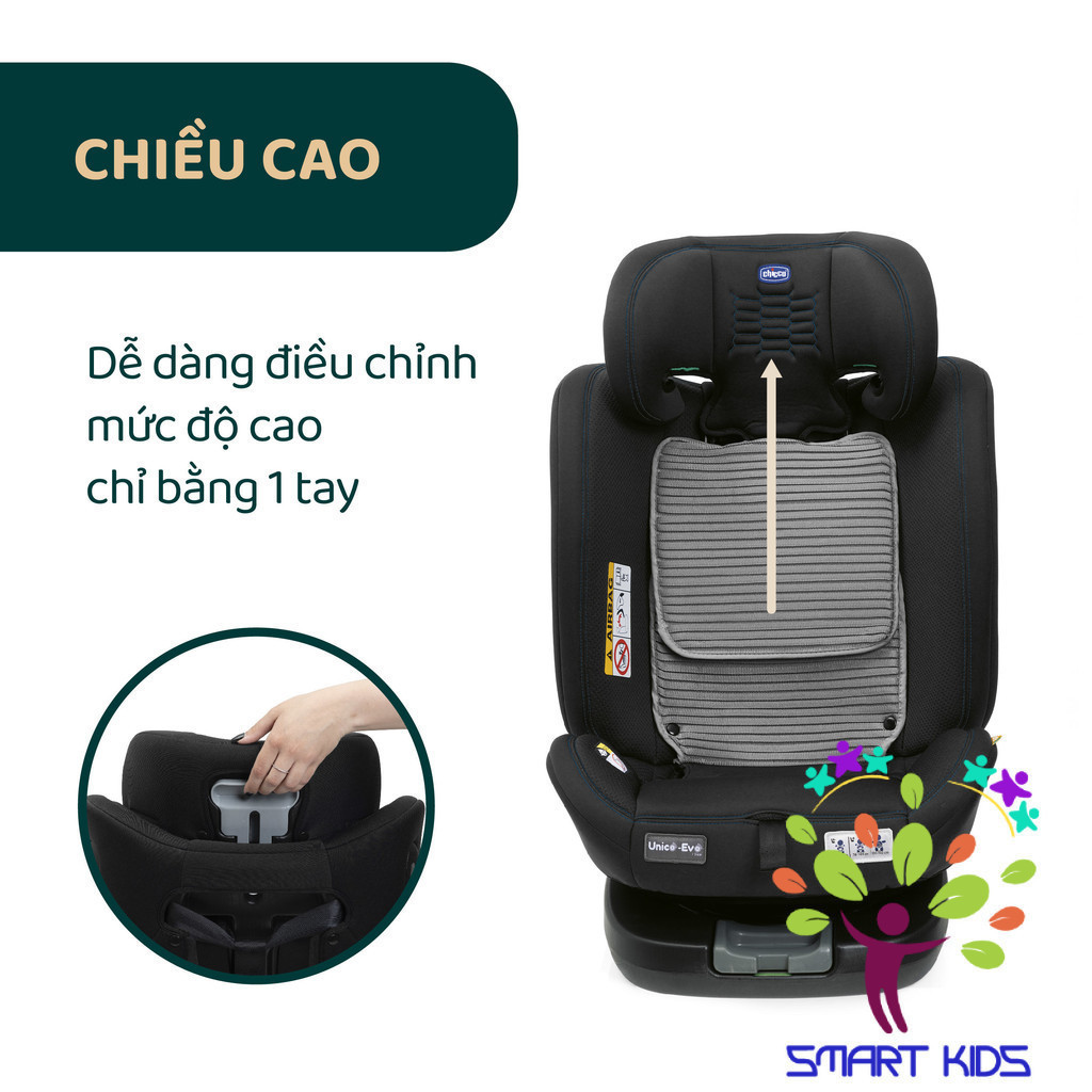 Ghế ngồi ô tô từ sơ sinh Chicco Unico Evo I-Size Air Black Air