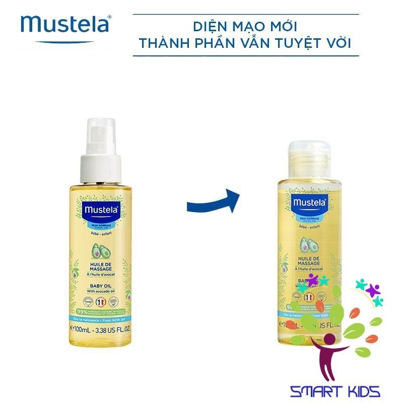 Dầu Massage Cho Trẻ Sơ Sinh & Em Bé MUSTELA Baby Oil MUSTELA 100ml