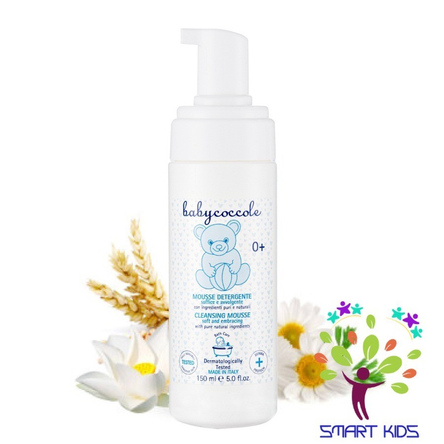 Dung dịch vệ sinh cho bé 3in1 Babycoccole 0M+ dạng foam an toàn cho trẻ sơ sinh và da nhạy cảm 150ml