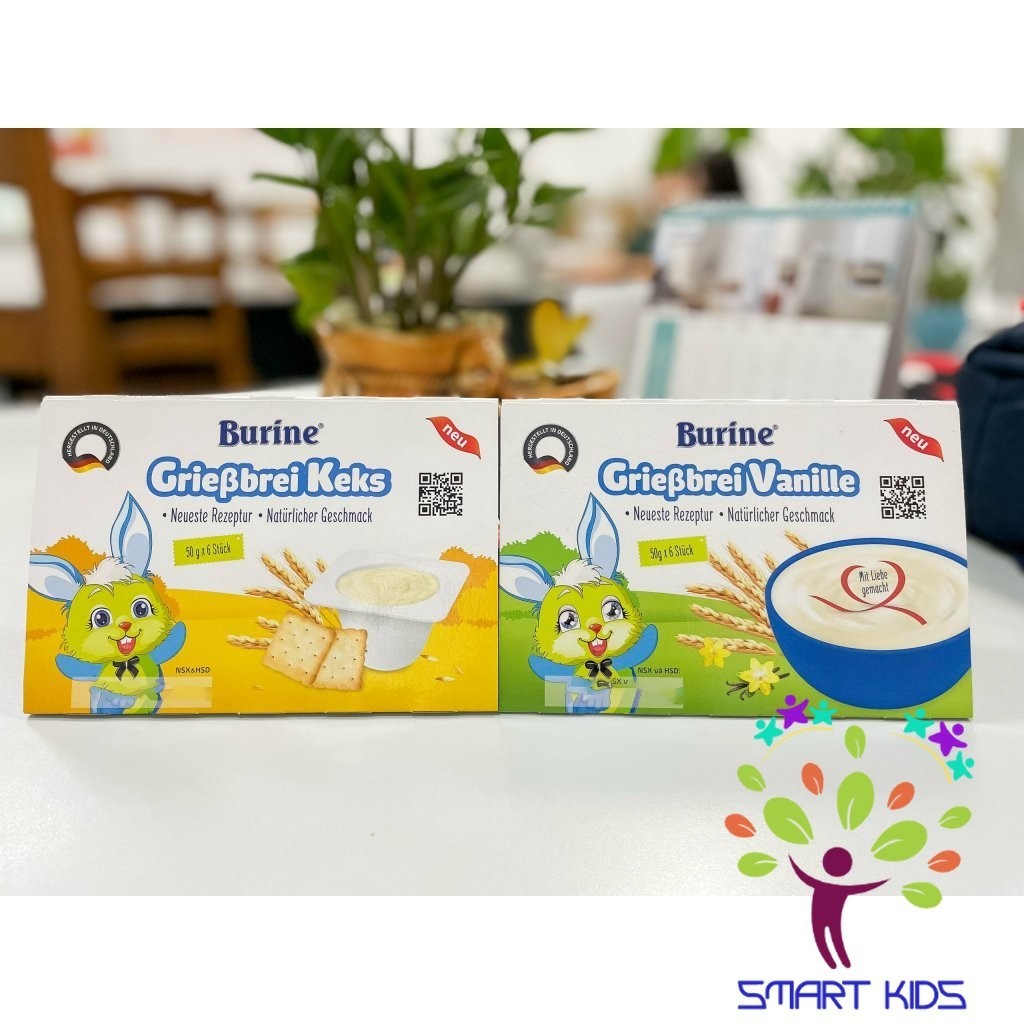 Cháo sữa Burine đủ vị [1 Lốc 6 Hủ] [6x50g] 300g