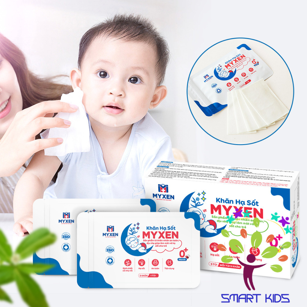 Khăn Hạ Sốt MYXEN Hộp 25 Chiếc