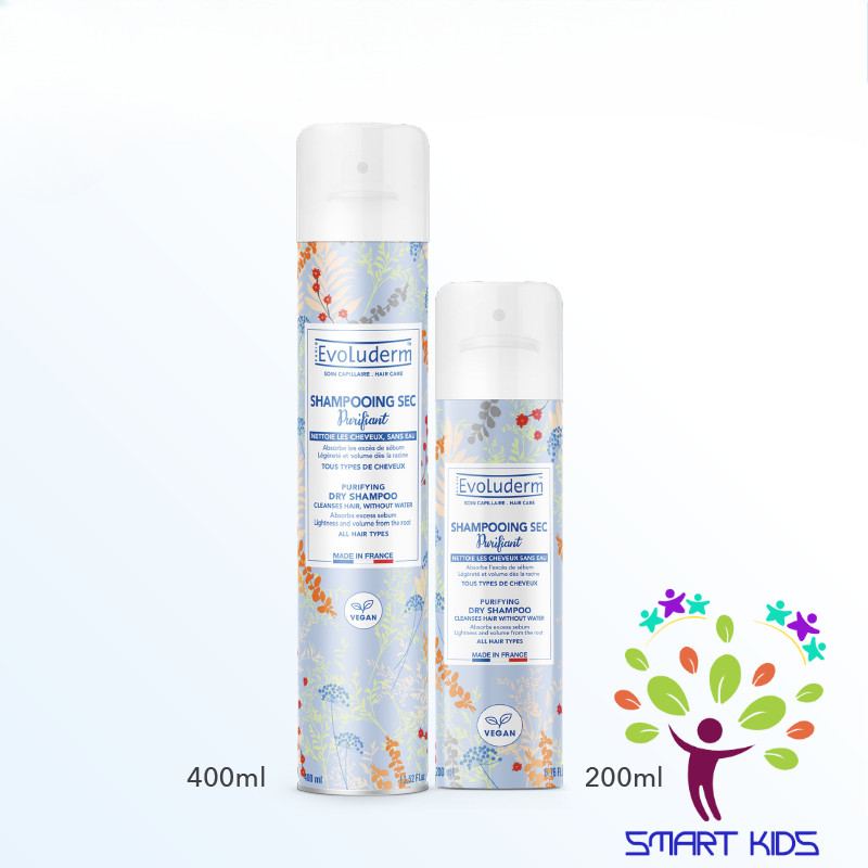 Dầu gội khô Evoluderm không xả lại với nước hương thơm quyến rũ