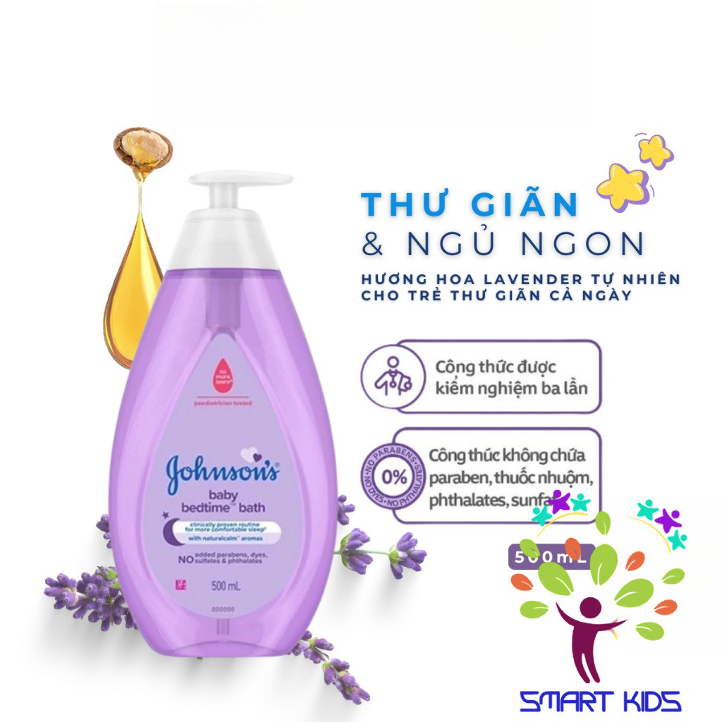 Sữa Tắm Gội Johnson's Baby Bedtime Bath Hương Lavender Thư Giãn Dành Cho Bé