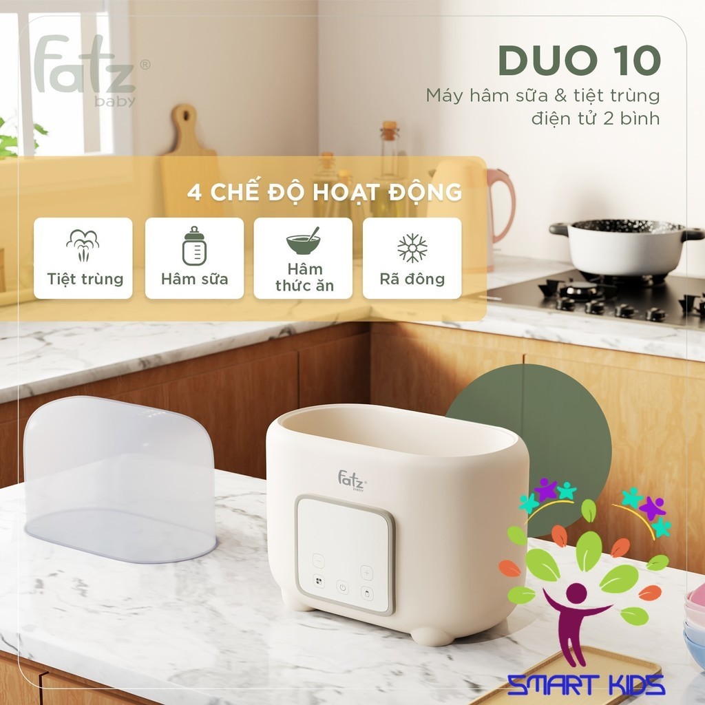 Máy Hâm Sữa Và Tiệt Trùng điện Tử 2 Bình Fatz Baby Duo 10 FB3211BK