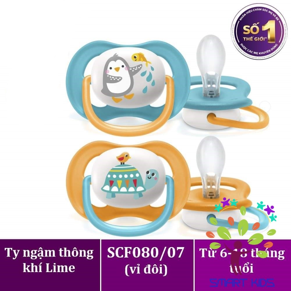 Ty giả Avent Ultra Air Animal - ti ngậm thông khí Lime Philips Avent