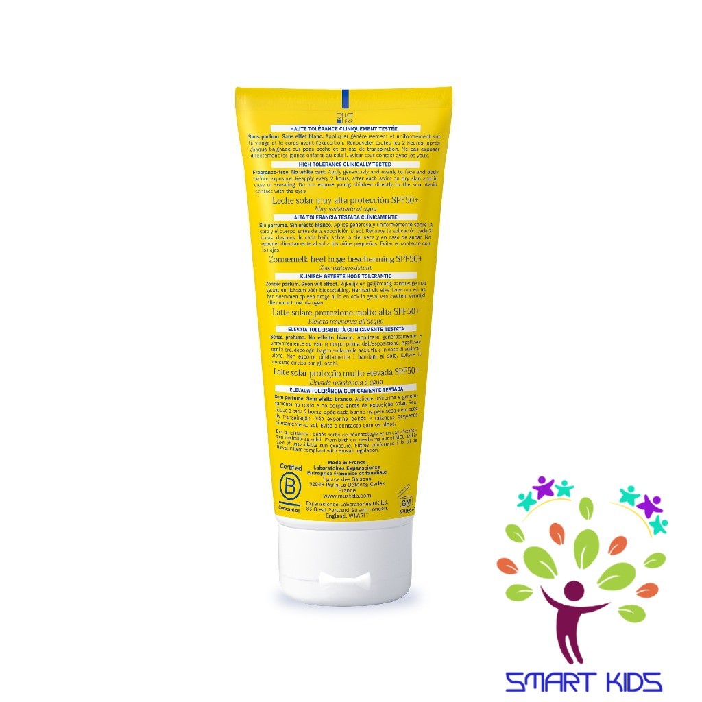 Kem Chống Nắng Cho Trẻ Sơ Sinh & Em Bé Very High Protection Sun Lotion MUSTELA 100ml