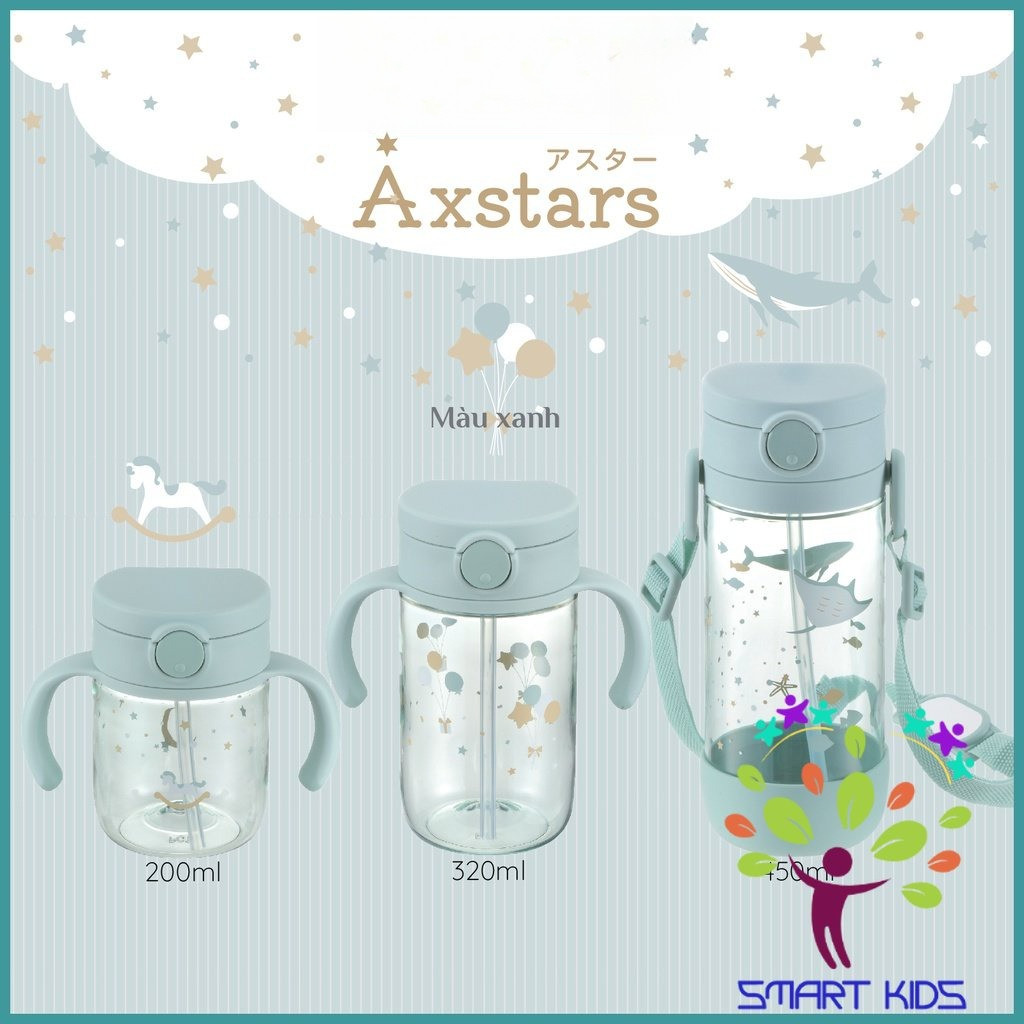 Bình Ống hút AXSTARS Richell Nhật Bản cho bé từ 6 tháng