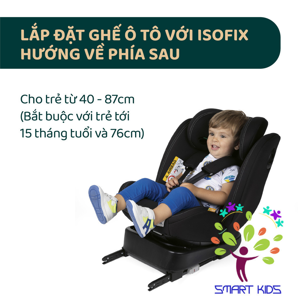 Ghế Ngồi ô Tô Từ Sơ Sinh Chicco Unico Evo I-Size Classic Black