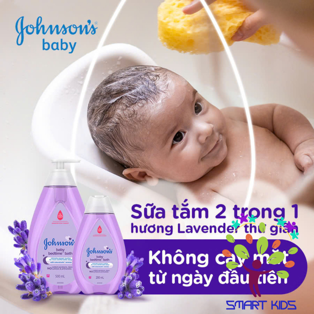 Sữa Tắm Gội Johnson's Baby Bedtime Bath Hương Lavender Thư Giãn Dành Cho Bé