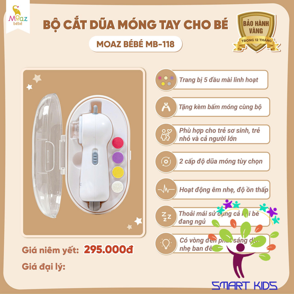 MÁY DŨA MÓNG TAY CHO BÉ MOAZ BÉBÉ