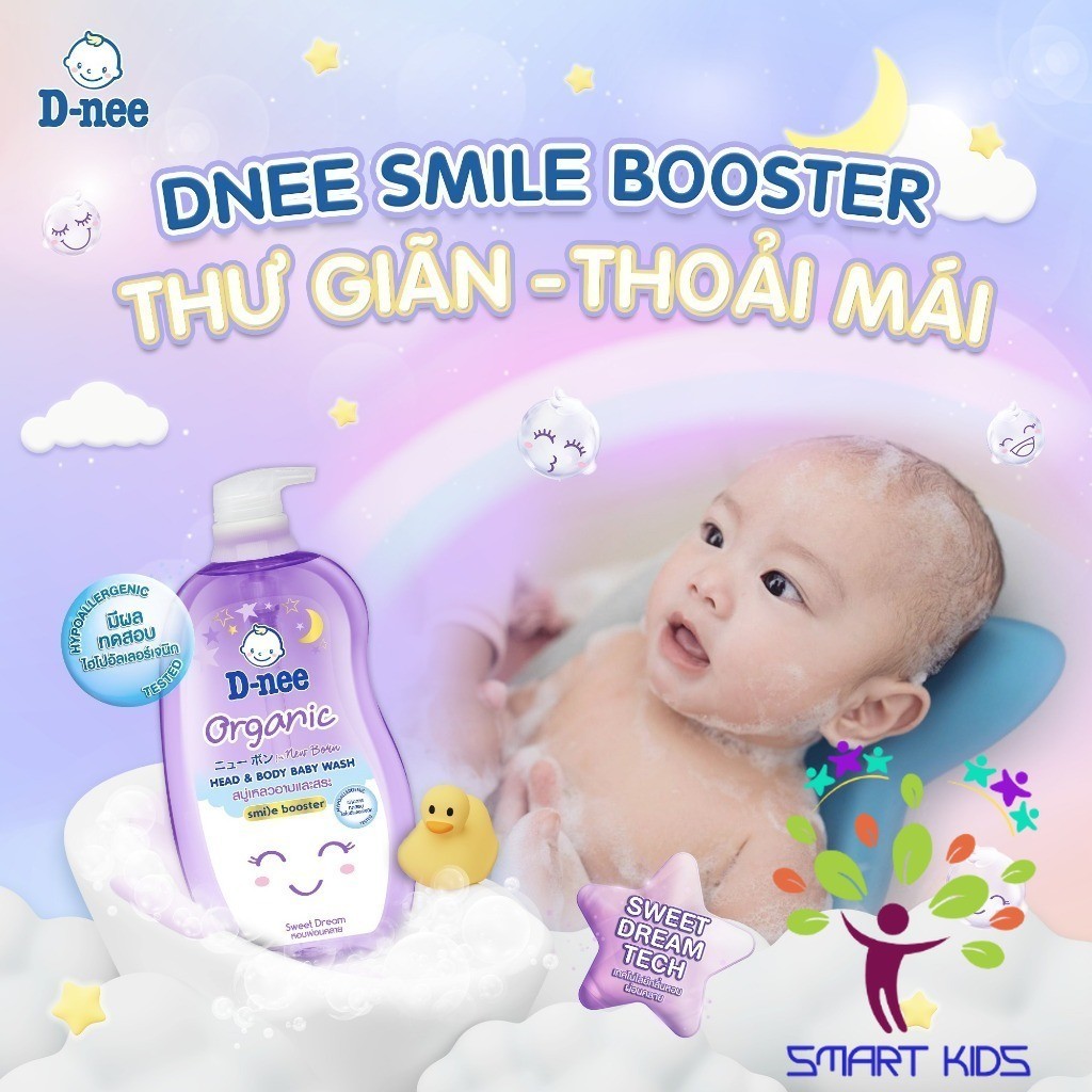 Sữa tắm gội toàn thân Dnee thơm mát cho bé chai 200/380/800ml hàng chính hãng công ty Đại Thịnh