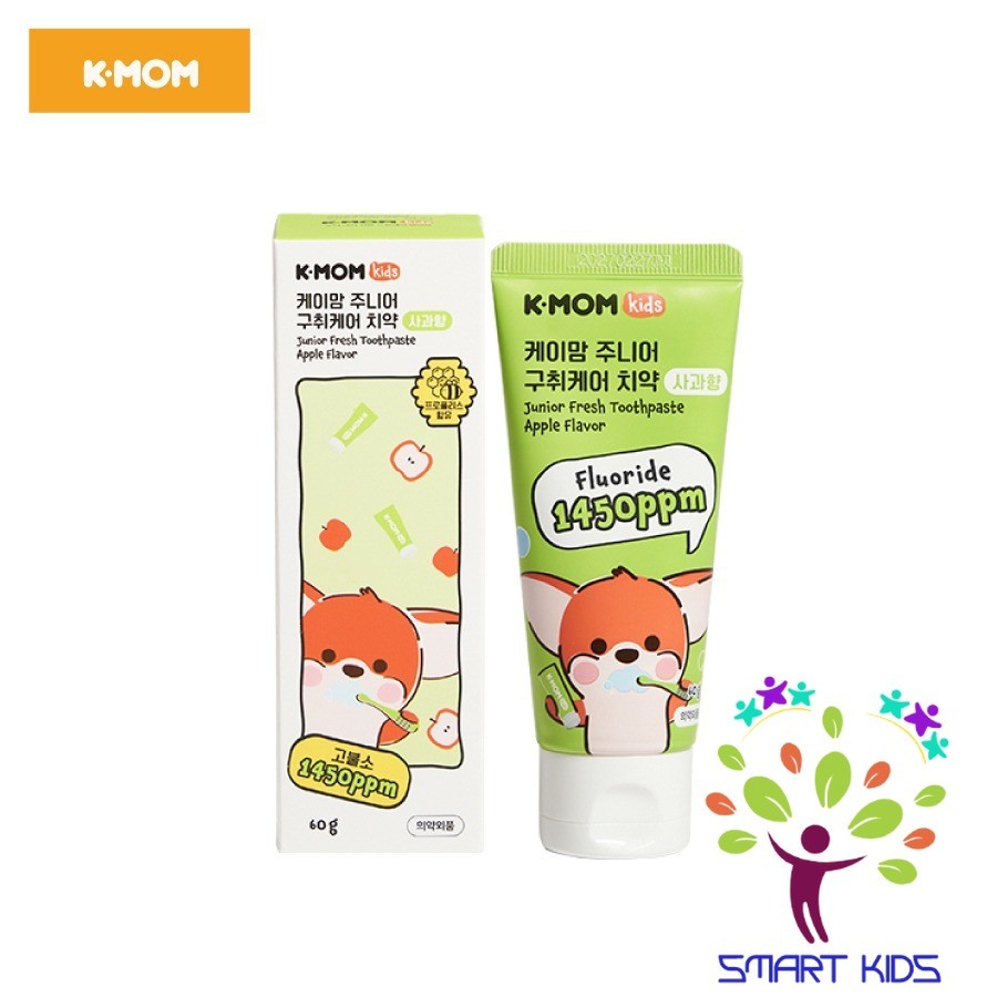 Kem đánh Răng Keo Ong K-Mom Vị Táo (5-9 Tuổi) (60g)