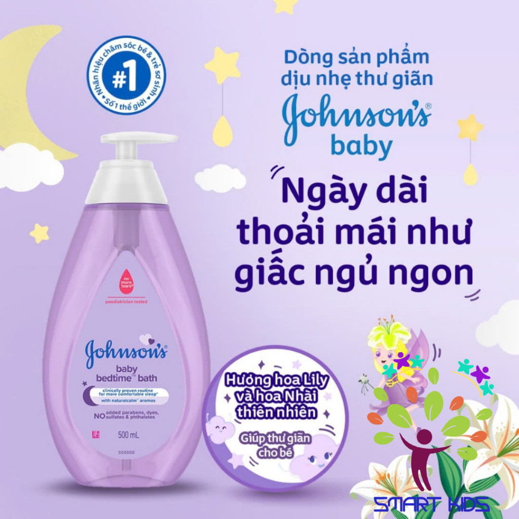 Sữa Tắm Gội Johnson's Baby Bedtime Bath Hương Lavender Thư Giãn Dành Cho Bé