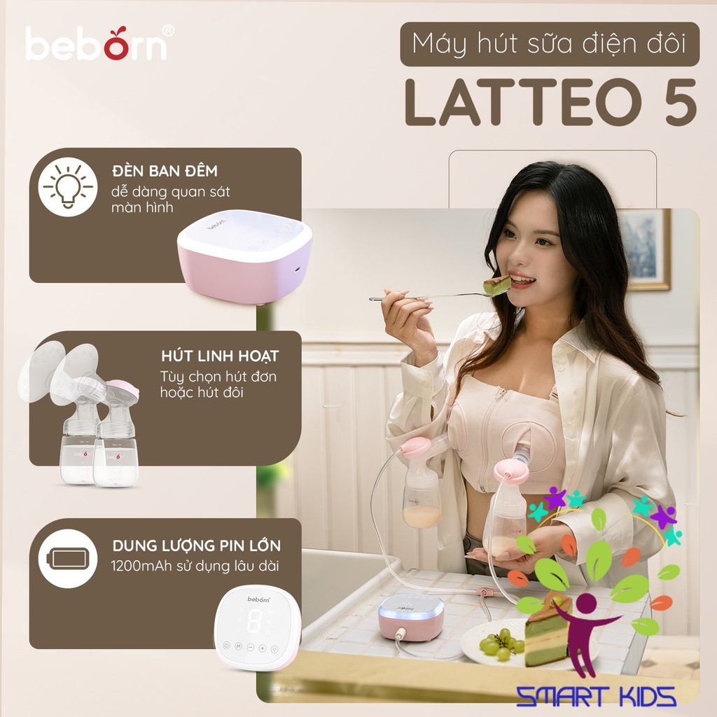 Máy Hút Sữa điện đôi Beborn Latteo 5 BP06TG