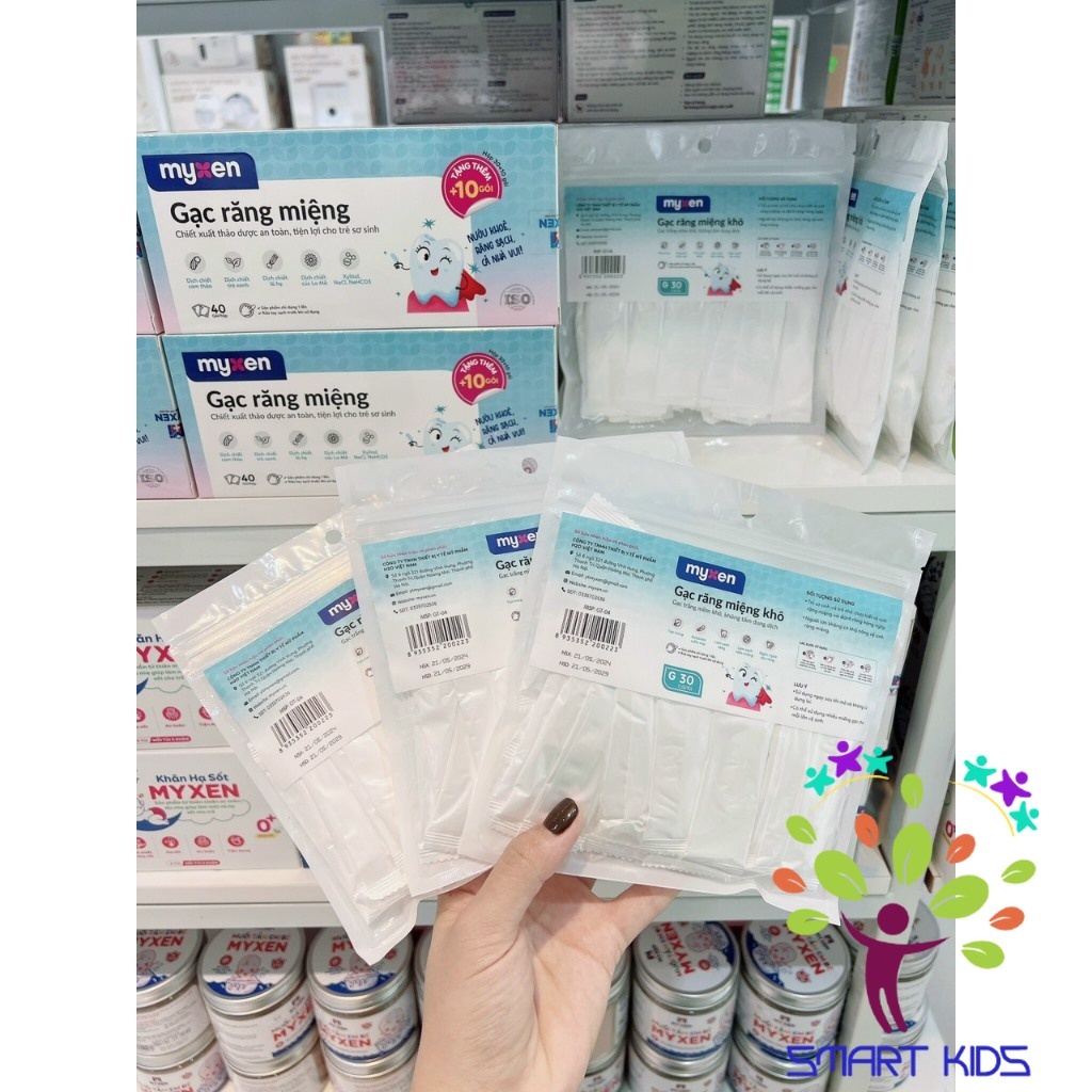 Gạc Răng Miệng Khô MYXEN Dạng Túi Gói 30 Cái