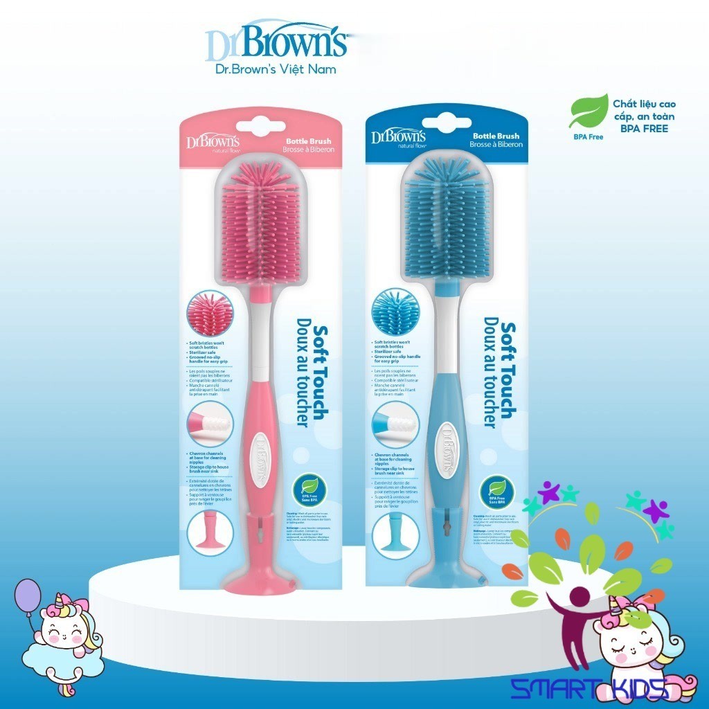 Cọ Bình sữa silicon siêu mềm Dr Brown's