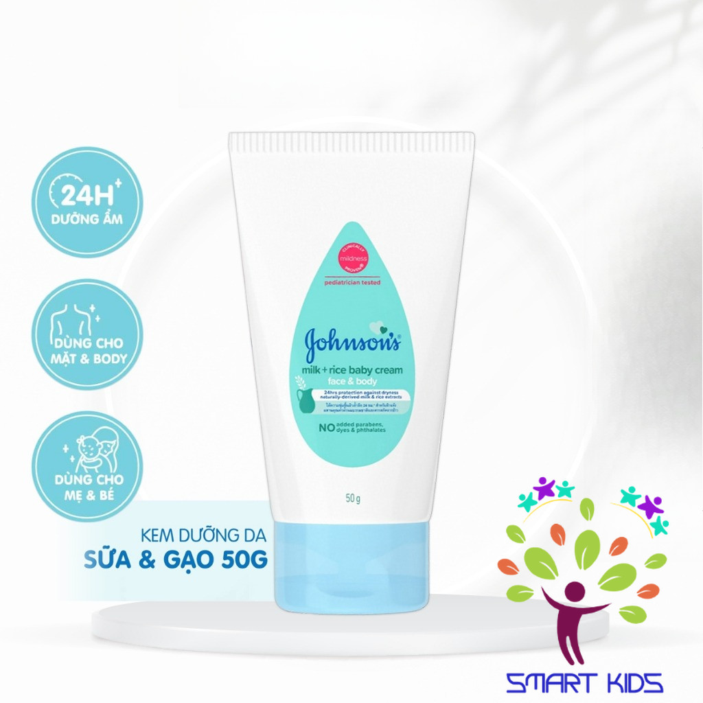 Kem Dưỡng Johnson's Baby Dưỡng Ẩm Dịu Nhẹ Chống Nẻ Dành Cho Bé- Johnson's Baby Cream 50g