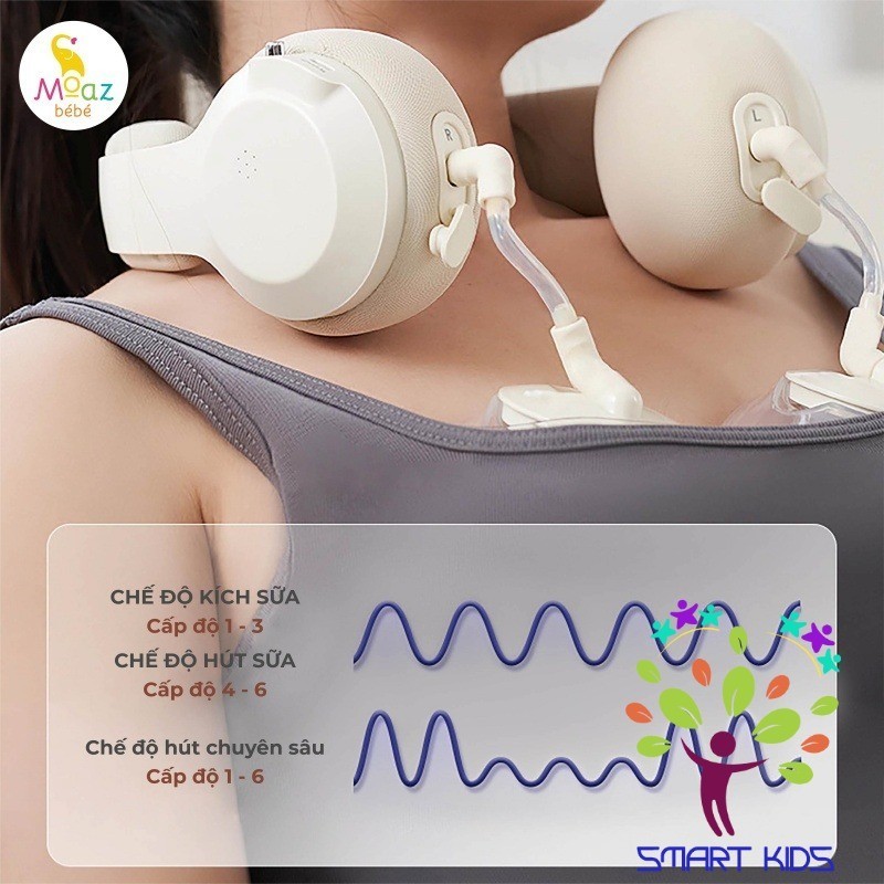Máy hút sữa di động kèm chườm ấm cổ Moaz BéBé MB-091