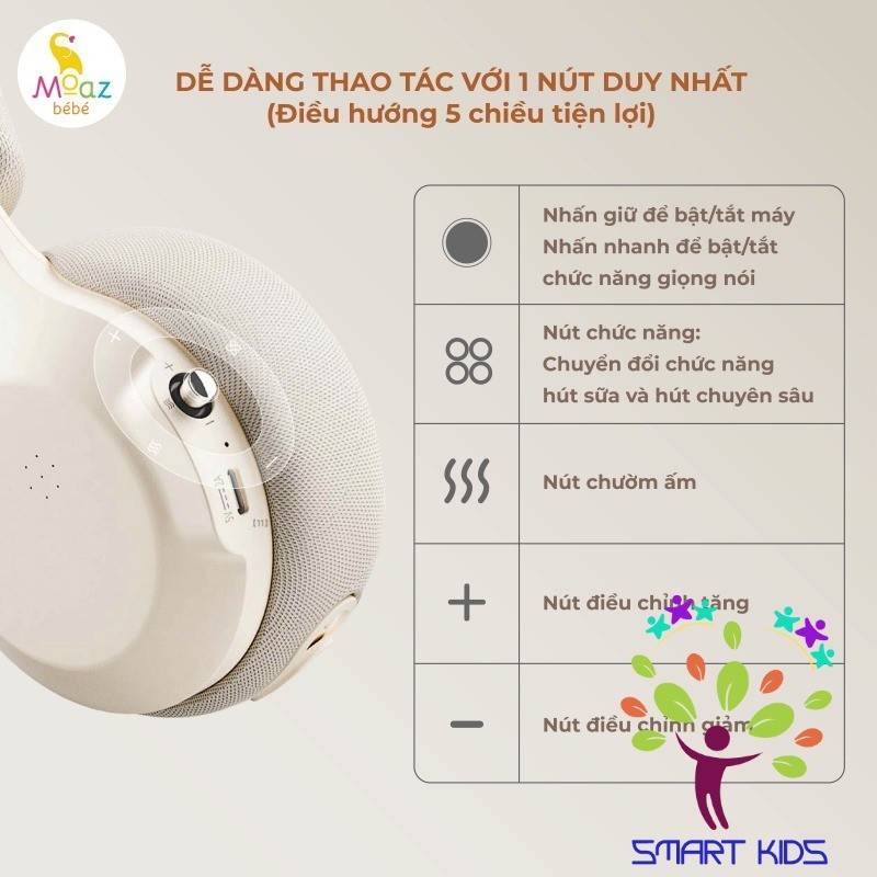 Máy hút sữa di động kèm chườm ấm cổ Moaz BéBé MB-091