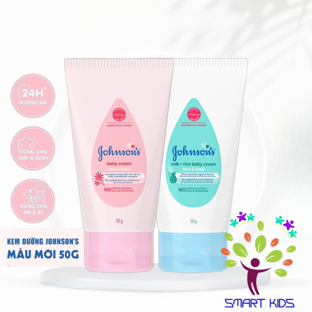 Kem Dưỡng Johnson's Baby Dưỡng Ẩm Dịu Nhẹ Chống Nẻ Dành Cho Bé- Johnson's Baby Cream 50g