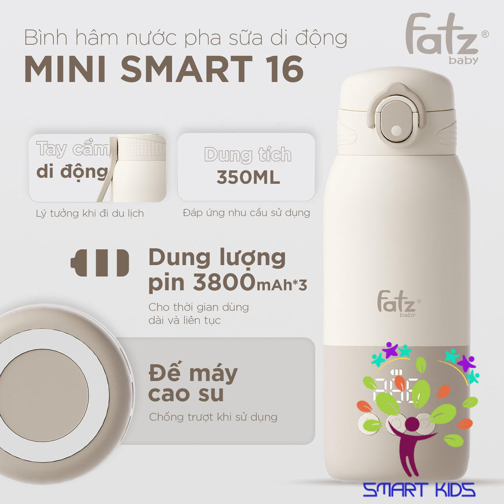 Bình Hâm Nước Pha Sữa Di động Fatz Baby Mini Smart 16 FB3807BN