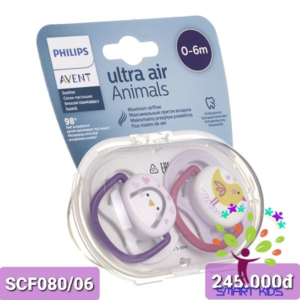 Ty giả Avent Ultra Air Animal - ti ngậm thông khí Lime Philips Avent