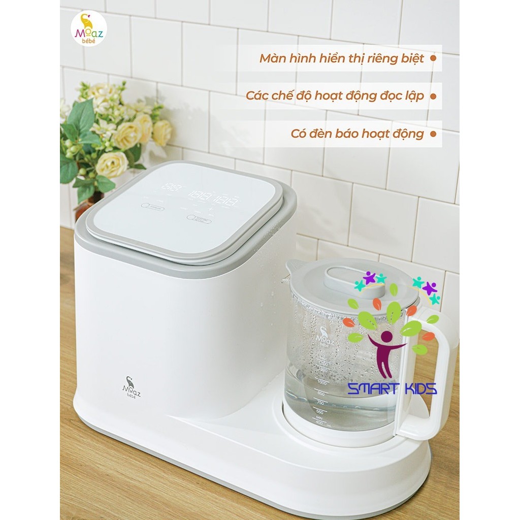 Máy úp bình tiệt trùng uv kèm bình đun nước đa năng Moaz BéBé MB-098