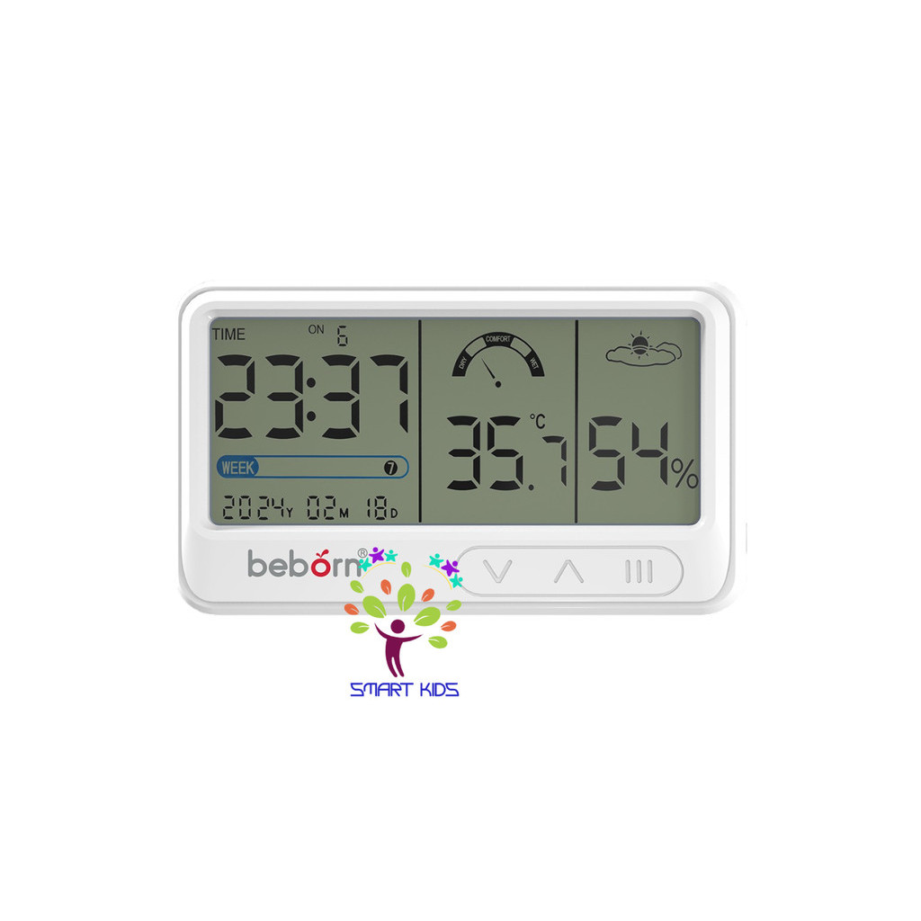 Nhiệt ẩm Kế điện Tử đa Năng Trong Nhà Kiêm đồng Hồ Báo Thức Cho Bé Beborn Sensi 1 DTO1HJ
