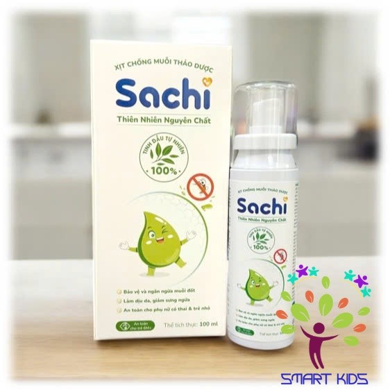 Xịt Chống Muỗi Thảo Dược Sachi An Toàn Cho Bé Chai 100 Ml