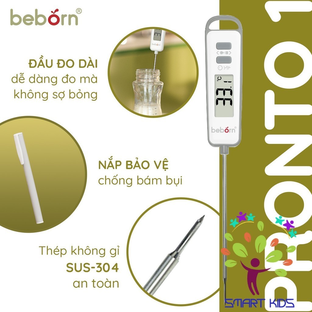 Nhiệt kế điện tử đa năng đo sữa, đo nước cho bé Beborn Pronto 1 MTO1HJ
