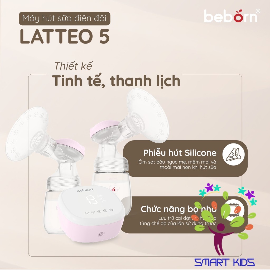 Máy Hút Sữa điện đôi Beborn Latteo 5 BP06TG