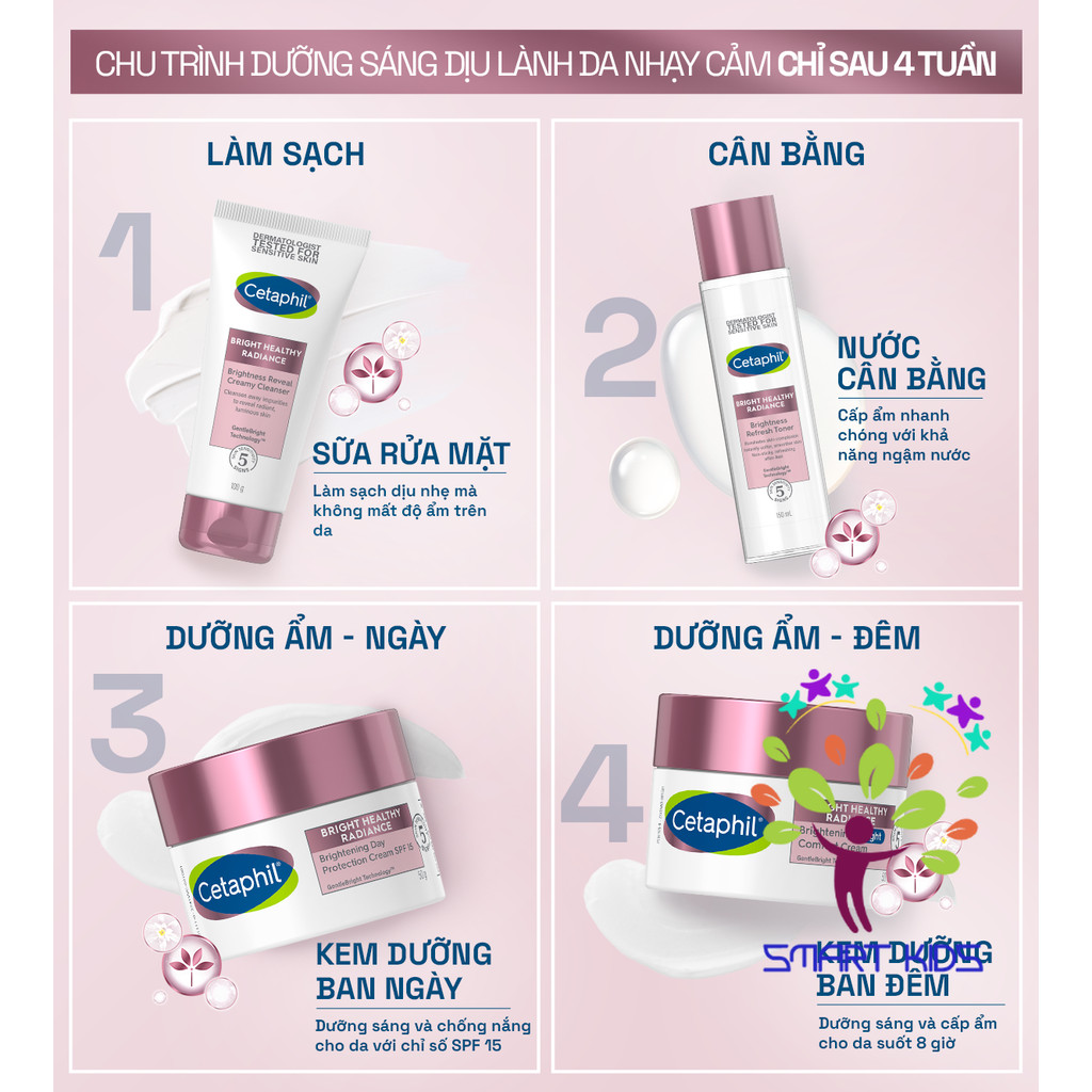 Sữa Rửa Mặt Làm Sáng Da Nhạy Cảm Cetaphil Bright Healthy  Radiance Cleanser 100G