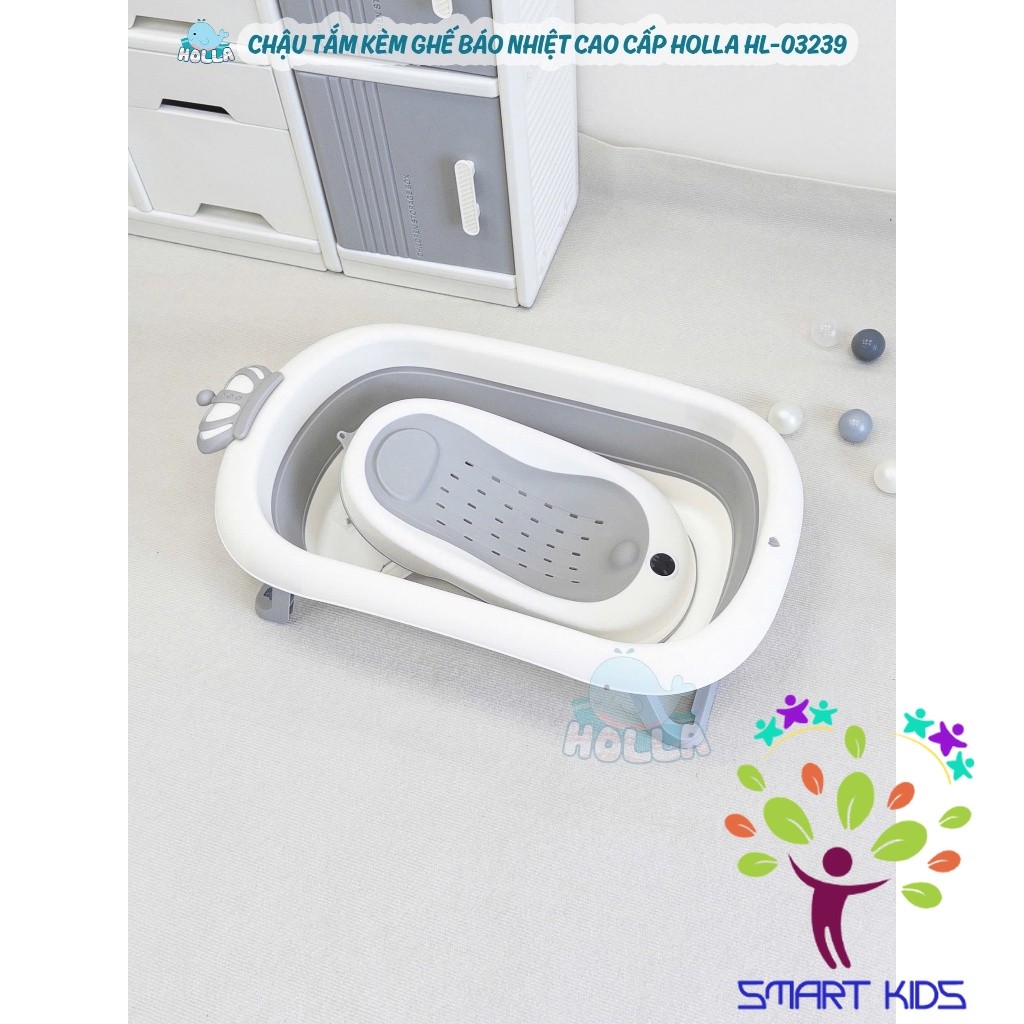 Chậu Tắm Kèm Ghế Báo Nhiệt Cao Cáp Holla HL-03239