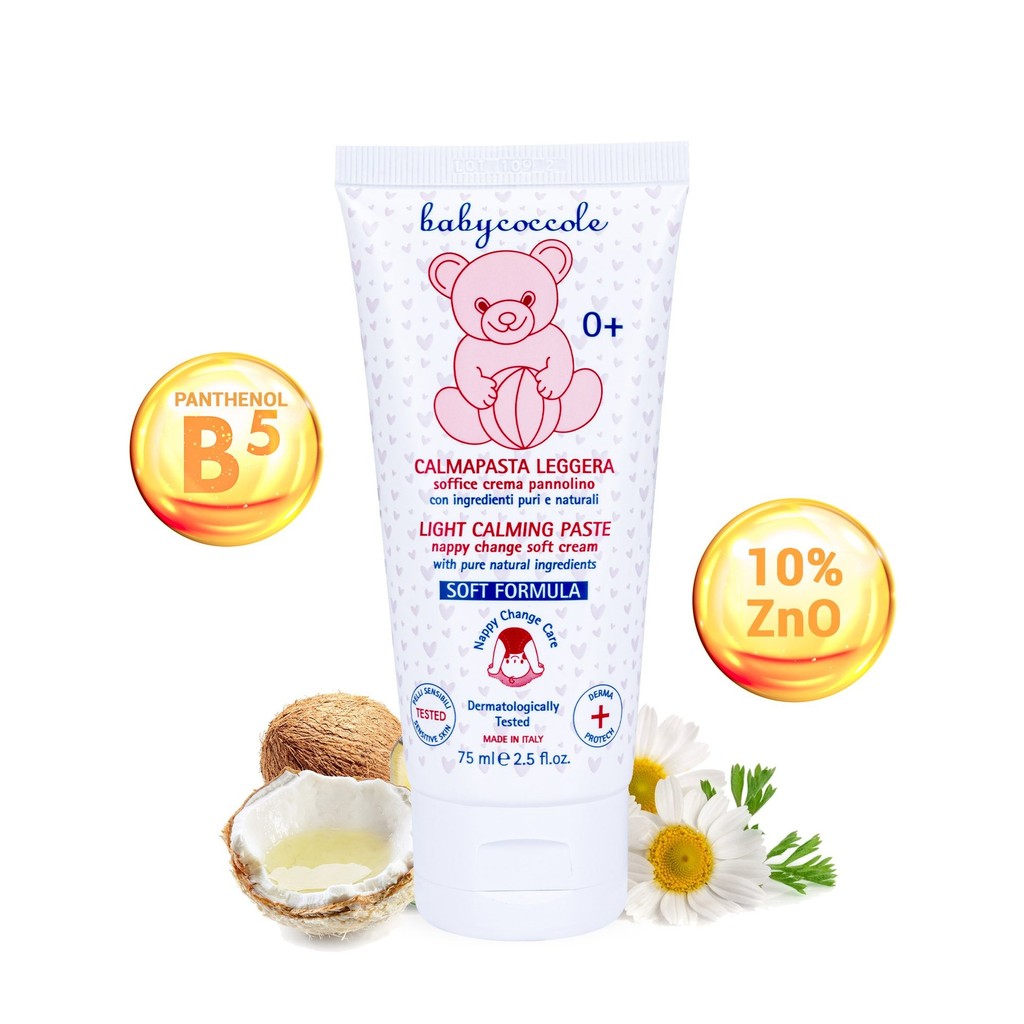 Kem ngăn ngừa hăm BABYCOCCOLE chiết xuất hoa cúc, Pathenol và ZnO 0M+ 75ml