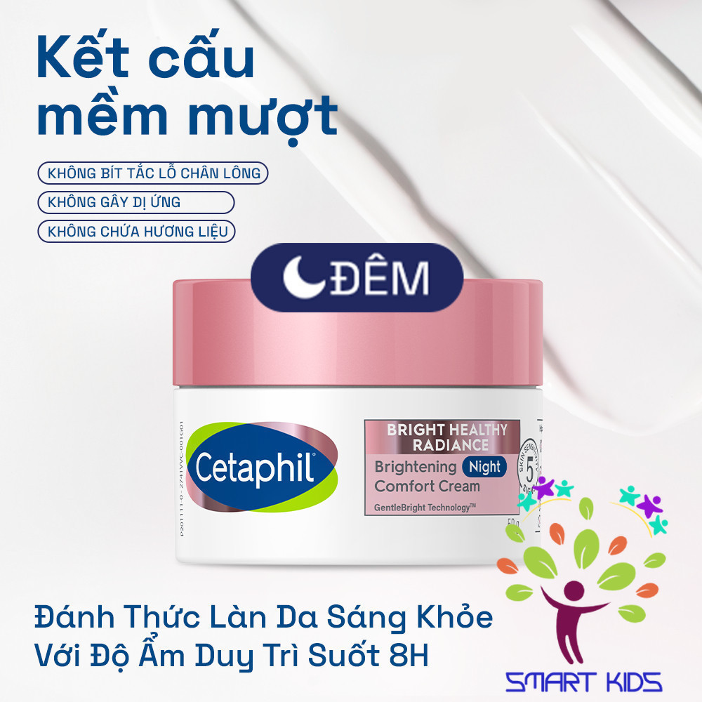 Kem Dưỡng ẩm Làm Sáng Da Ban đêm Cho Da Nhạy Cảm Cetaphil Bright Healthy Radiance Brightening Night Comfort Cream 50g