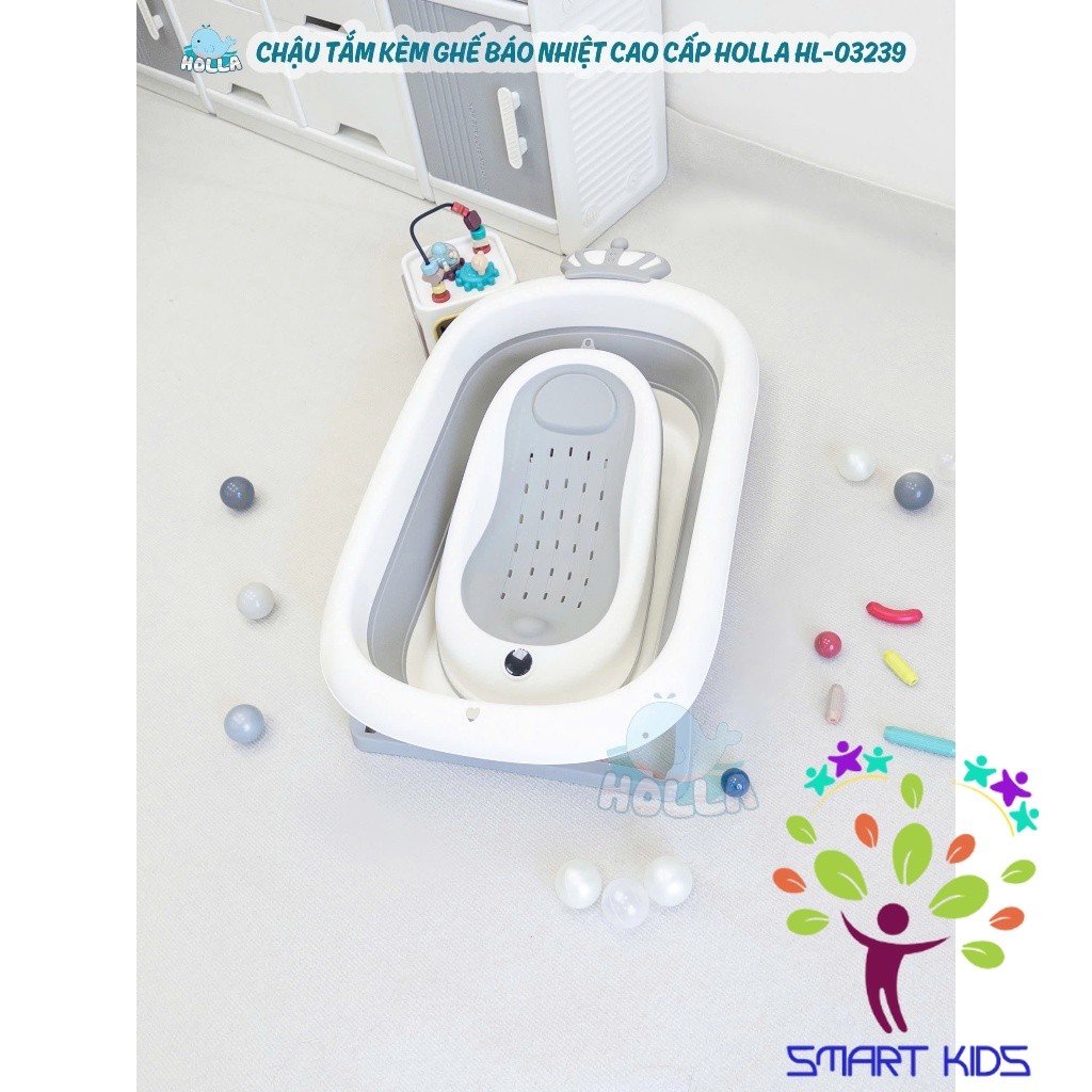 Chậu Tắm Kèm Ghế Báo Nhiệt Cao Cáp Holla HL-03239