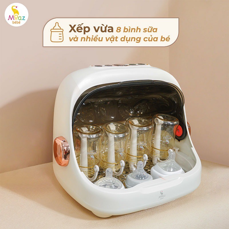 MÁY ÚP BÌNH SỮA TIỆT TRÙNG SẤY KHÔ TIA UV MOAZ BEBE MB-044 PLUS