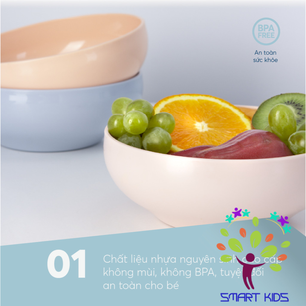 Bát ăn dặm Inochi Amori 415 850ml Bền, đẹp và an toàn cho bé, thân thiện với môi trường